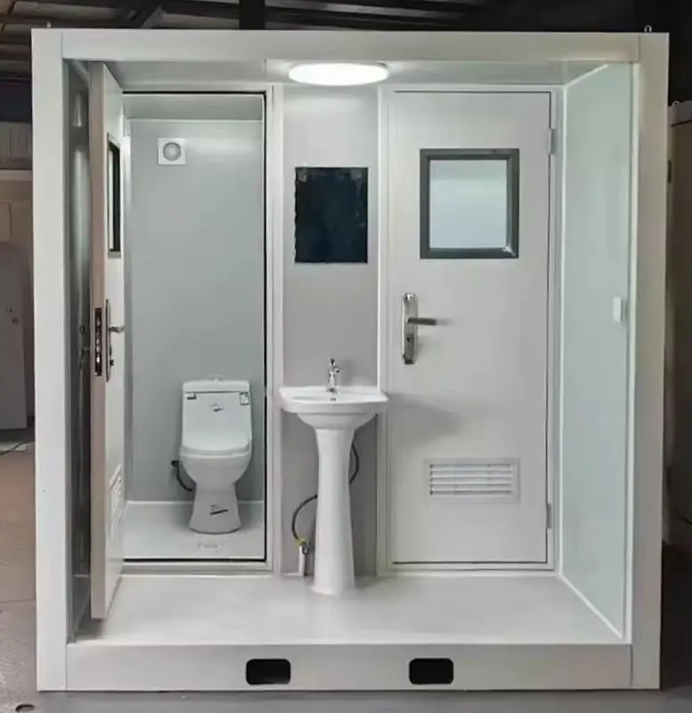 Container toilet and shower unit for site camp
