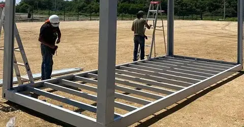 Quality check for finished modular camp unit