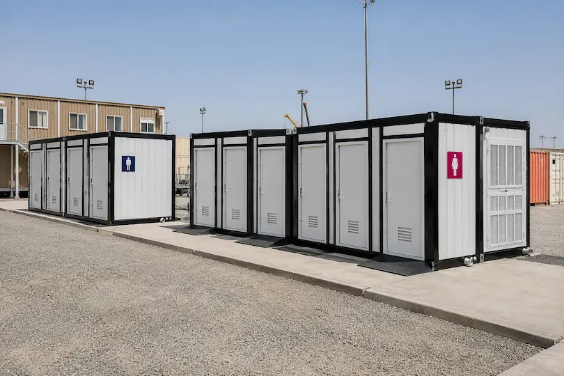 Portable toilet and washroom unit