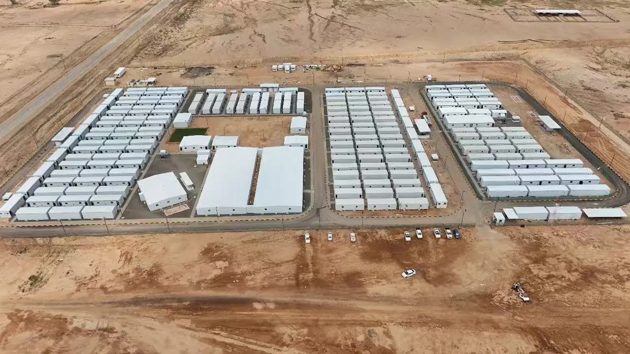 Container accommodation block modular camp units