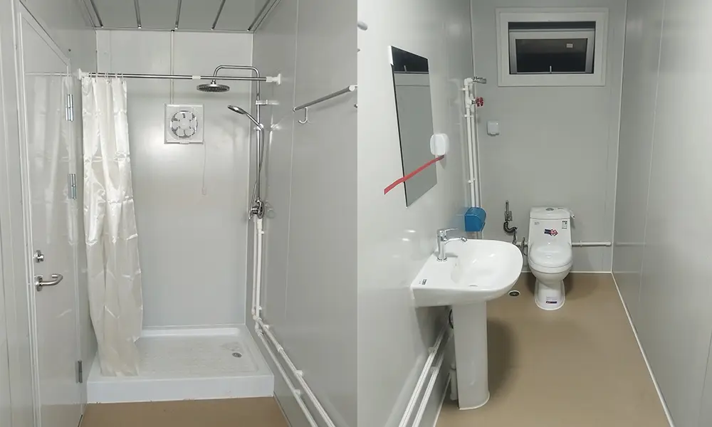 Prefab container shower and toilet block in Dammam