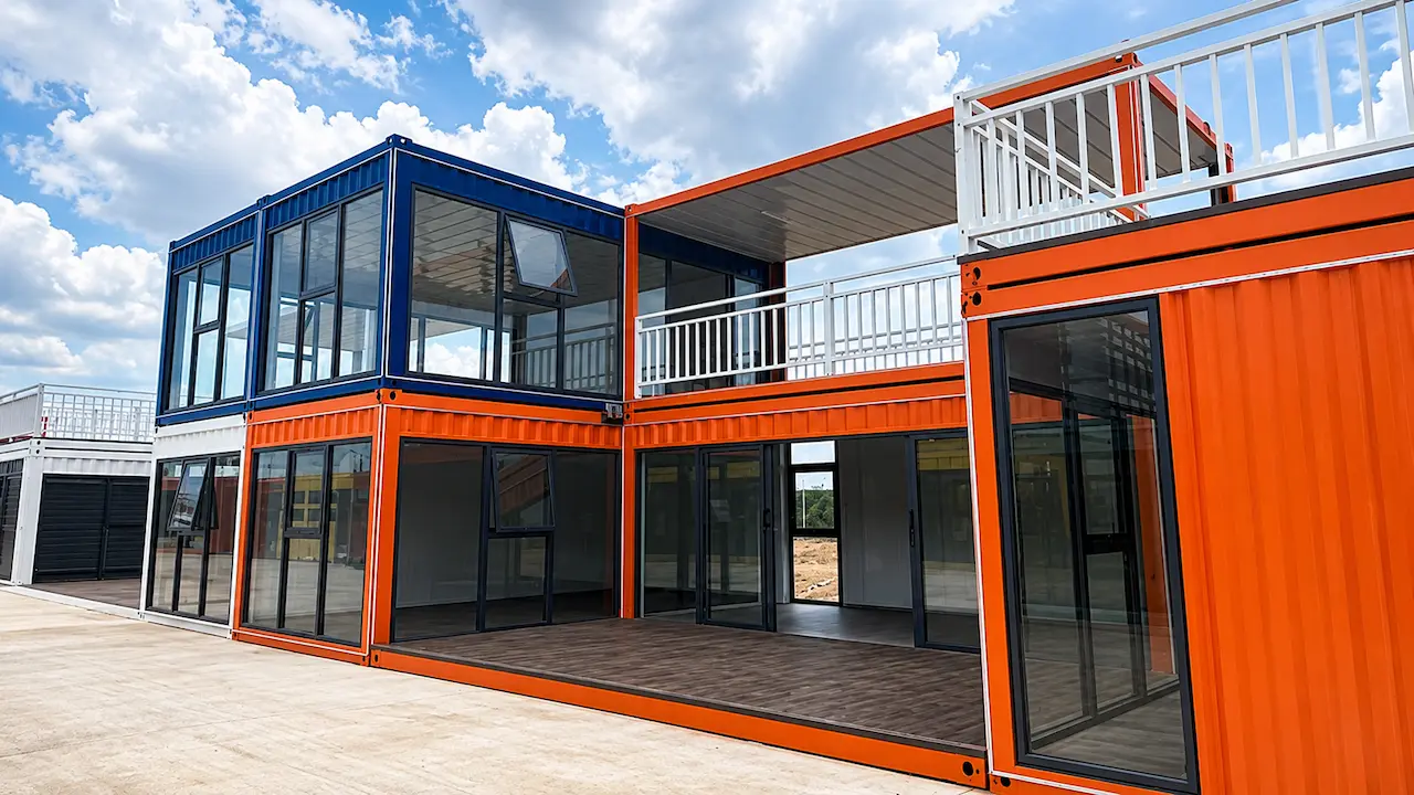 Container storage unit site tool and material store