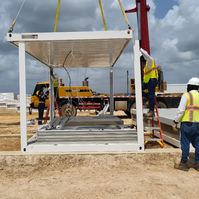 Cold-formed galvanized steel frame for prefab container house